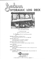 Hydraulic Log Deck brochure